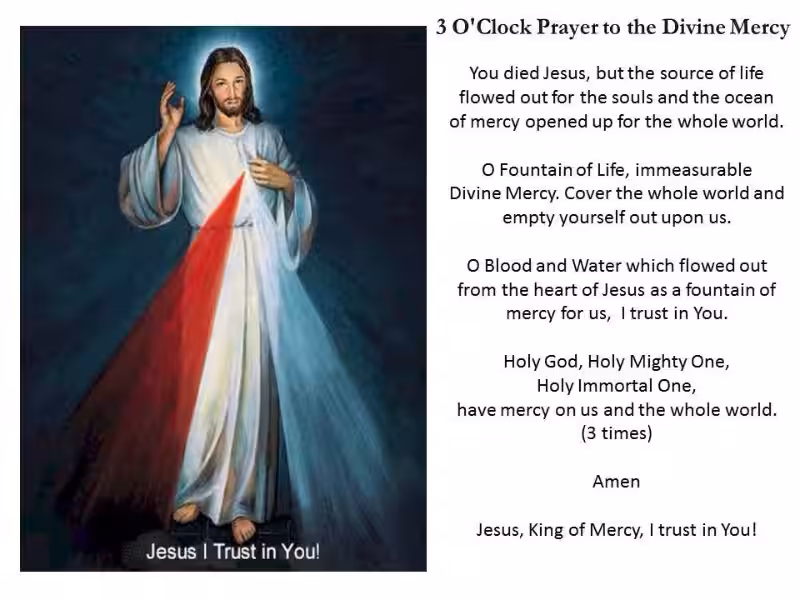 The Profound Power of the 3 O'Clock Prayer: Embracing Divine Mercy in Our Daily Lives