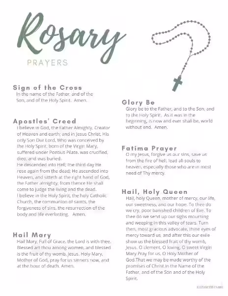 The Printable Rosary Prayer: A Timeless Devotion for the Modern Soul
