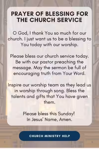 The Heartbeat of the Week: Unpacking the Power of Sunday Service Prayer